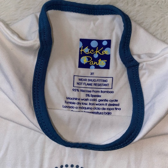 🐋🐳Kickee Pants 3T Blue & White Whale Coord Set in Excellent Condition. - Picture 4 of 5